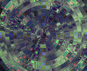 Endless Illusion Wave Background Abstract Multicolor space circle