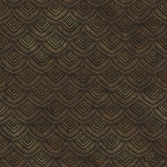 Seamless aged bronzevmetal scales texture pattern background