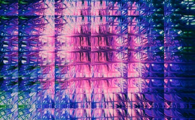 Space Glass Squares Illustration Pink Blue Abstract