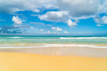 beach with sky and clouds