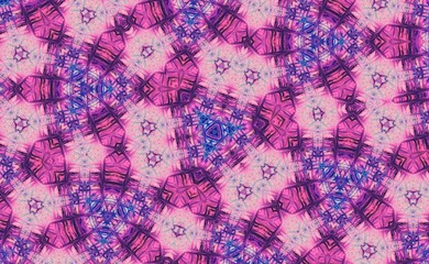 Kaleidoscope Pink Blue Background Texture Illustration Abstract