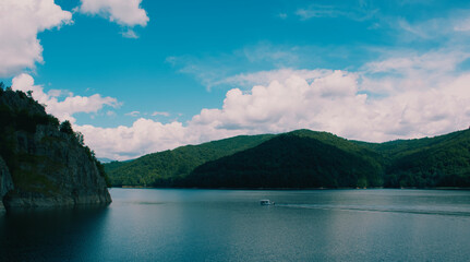 lake and mountains