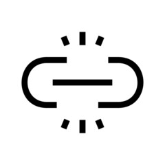 broken link icon or logo isolated sign symbol vector illustration - high quality black style vector icons
