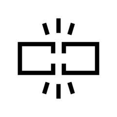 Fototapeta premium broken link icon or logo isolated sign symbol vector illustration - high quality black style vector icons 