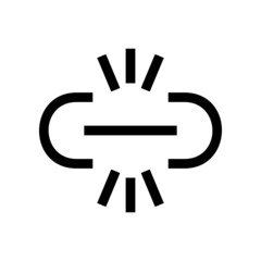 broken link icon or logo isolated sign symbol vector illustration - high quality black style vector icons
