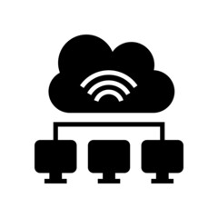 cloud services icon or logo isolated sign symbol vector illustration - high quality black style vector icons

