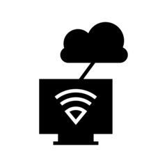 cloud services icon or logo isolated sign symbol vector illustration - high quality black style vector icons
