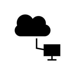 cloud services icon or logo isolated sign symbol vector illustration - high quality black style vector icons
