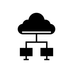 cloud services icon or logo isolated sign symbol vector illustration - high quality black style vector icons
