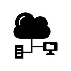 cloud services icon or logo isolated sign symbol vector illustration - high quality black style vector icons
