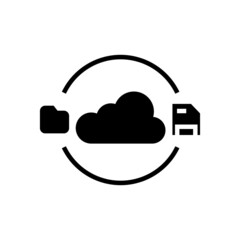 cloud services icon or logo isolated sign symbol vector illustration - high quality black style vector icons
