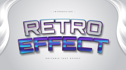 Bold Retro Text Style with 3D Embossed Effect