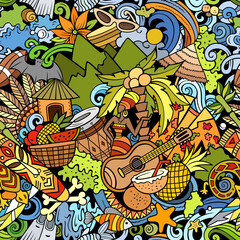 Obraz na płótnie Canvas Cartoon doodles Figi seamless pattern.