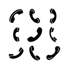 Naklejka premium telephone icon or logo isolated sign symbol vector illustration - high quality black style vector icons 