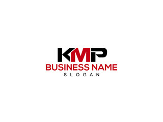 Letter KMP Logo, Creative kmp Logo Letter Vector Stock - obrazy, fototapety, plakaty