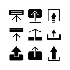 upload icon or logo isolated sign symbol vector illustration - high quality black style vector icons
