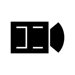video camera icon or logo isolated sign symbol vector illustration - high quality black style vector icons
