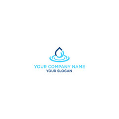 YC Letter Logo Design with Water Effect and Blue Vector Illustration. F-branded company template.