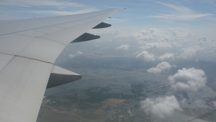 Obraz premium Airplane over East Asia