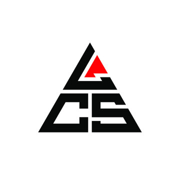 LCS triangle letter logo design with triangle shape. LCS triangle logo design monogram. LCS triangle vector logo template with red color. LCS triangular logo Simple, Elegant, and Luxurious Logo. LCS 