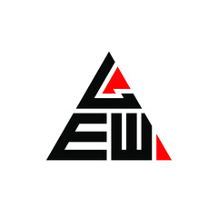 LEW triangle letter logo design with triangle shape. LEW triangle logo design monogram. LEW triangle vector logo template with red color. LEW triangular logo Simple, Elegant, and Luxurious Logo. LEW  © mamun25g