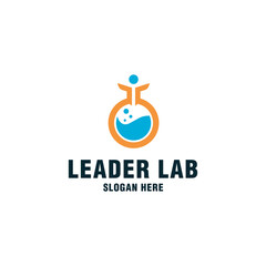 Leader lab logo template on modern style