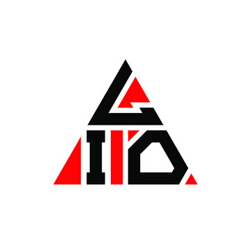 LIO triangle letter logo design with triangle shape. LIO triangle logo design monogram. LIO triangle vector logo template with red color. LIO triangular logo Simple, Elegant, and Luxurious Logo. LIO 