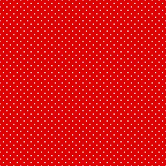 Seamless red and white polka dot pattern background