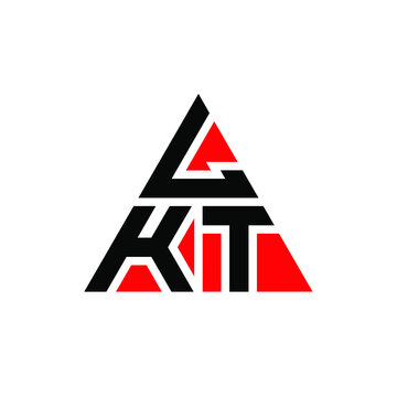 LKT triangle letter logo design with triangle shape. LKT triangle logo design monogram. LKT triangle vector logo template with red color. LKT triangular logo Simple, Elegant, and Luxurious Logo. LKT 