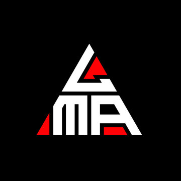 LMA triangle letter logo design with triangle shape. LMA triangle logo design monogram. LMA triangle vector logo template with red color. LMA triangular logo Simple, Elegant, and Luxurious Logo. LMA 