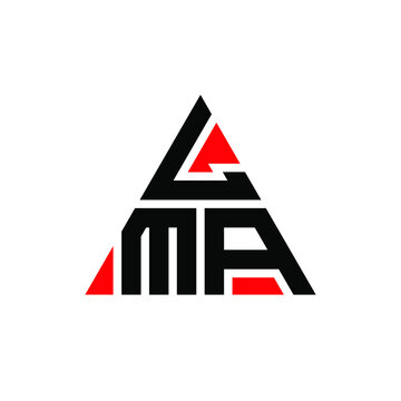 LMA triangle letter logo design with triangle shape. LMA triangle logo design monogram. LMA triangle vector logo template with red color. LMA triangular logo Simple, Elegant, and Luxurious Logo. LMA 
