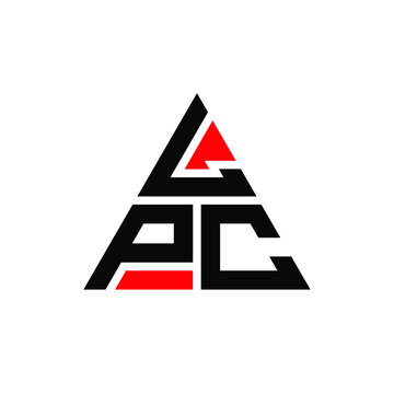 LPC triangle letter logo design with triangle shape. LPC triangle logo design monogram. LPC triangle vector logo template with red color. LPC triangular logo Simple, Elegant, and Luxurious Logo. LPC 