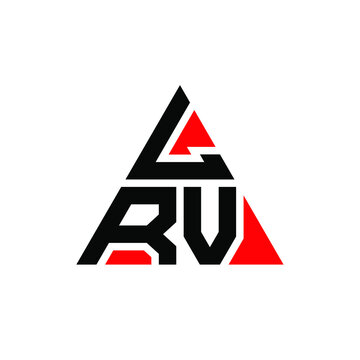 LRV triangle letter logo design with triangle shape. LRV triangle logo design monogram. LRV triangle vector logo template with red color. LRV triangular logo Simple, Elegant, and Luxurious Logo. LRV 