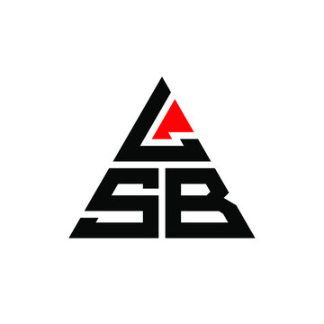 LSB triangle letter logo design with triangle shape. LSB triangle logo design monogram. LSB triangle vector logo template with red color. LSB triangular logo Simple, Elegant, and Luxurious Logo. LSB 