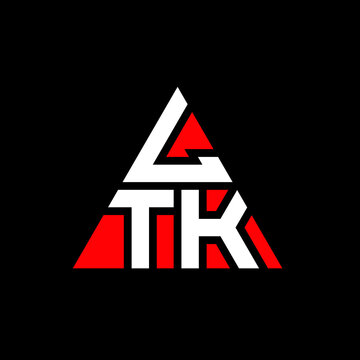 LTK triangle letter logo design with triangle shape. LTK triangle logo design monogram. LTK triangle vector logo template with red color. LTK triangular logo Simple, Elegant, and Luxurious Logo. LTK 