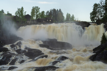 Haugfossen Waterfall on the Simoa River in Norway