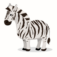 vector illustration of a zebra isolated on a white background