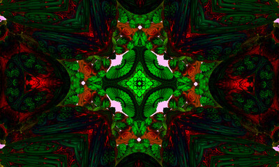 kaleidoscope cross: symbol of nature in the form of a cross