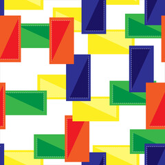An abstraction pattern made of rectangles, triangles and lines