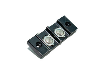 Two wire screw terminal connector strip for audio system