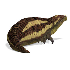 3D-illustration of a extinct dinosaur worm. isolated rendering object