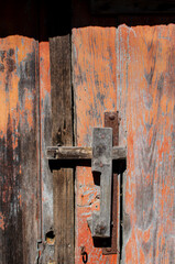 Traditional aged wood door