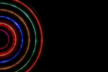 soft lights trails with multicolored LED