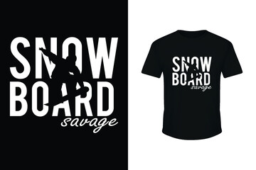 Naklejka premium Snowboard T-shirt design for print vector
