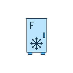 creative refrigerator freezer icon vector