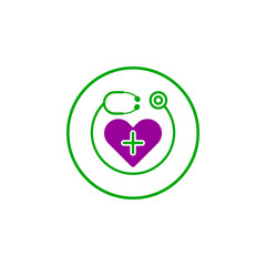 Medical heart beat medical icon