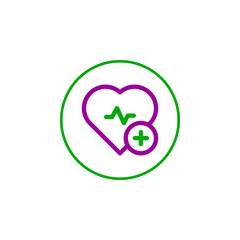 Medical heart beat medical icon