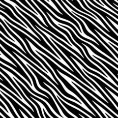 Seamless black and white retro diagonal zig zag stripe pattern background