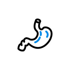 Fototapeta premium Human stomach organ icon vector