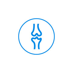 broke knee bone icon vector